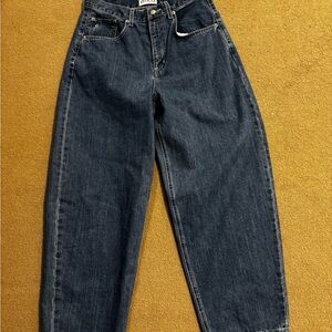 Chic Women's Dark Blue Boyfriend Jeans